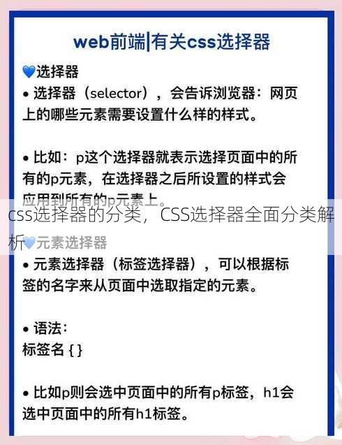 css选择器的分类