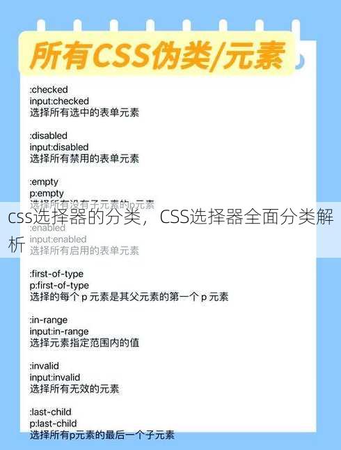 css选择器的分类