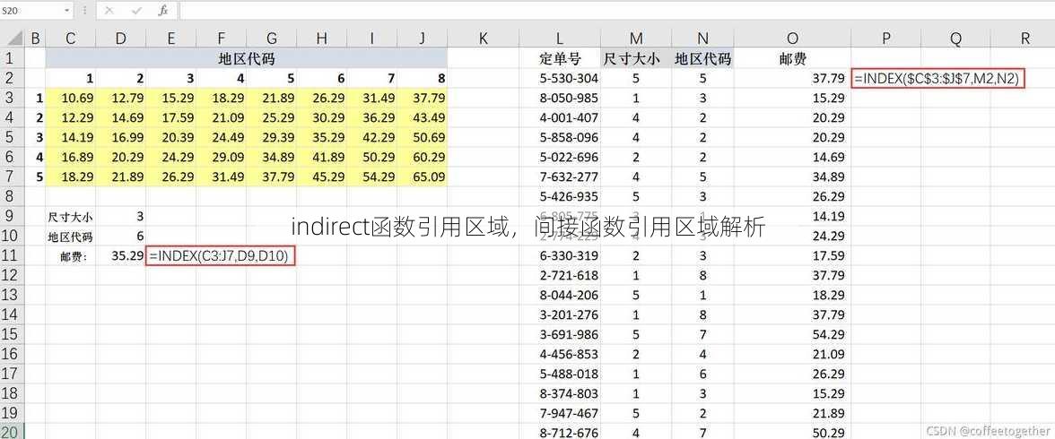 indirect函数引用区域