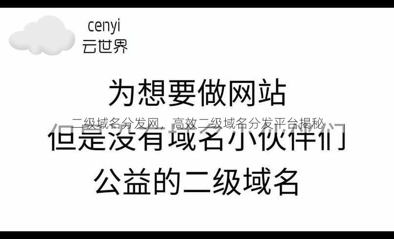 二级域名分发网