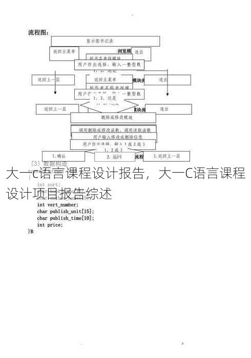 大一c语言课程设计报告