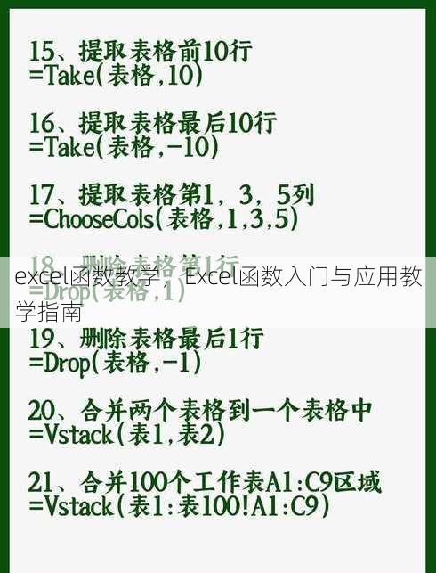 excel函数教学