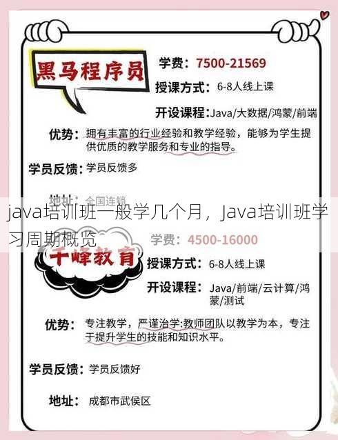 java培训班一般学几个月