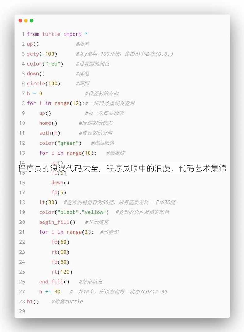 程序员的浪漫代码大全