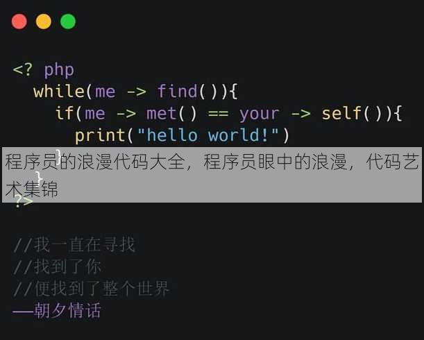 程序员的浪漫代码大全