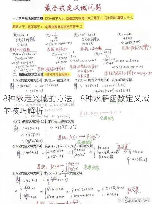 8种求定义域的方法
