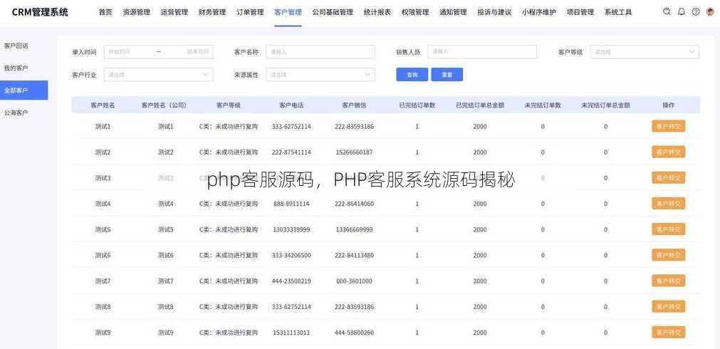 php客服源码