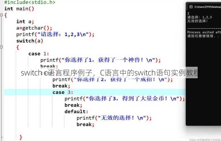 switch c语言程序例子