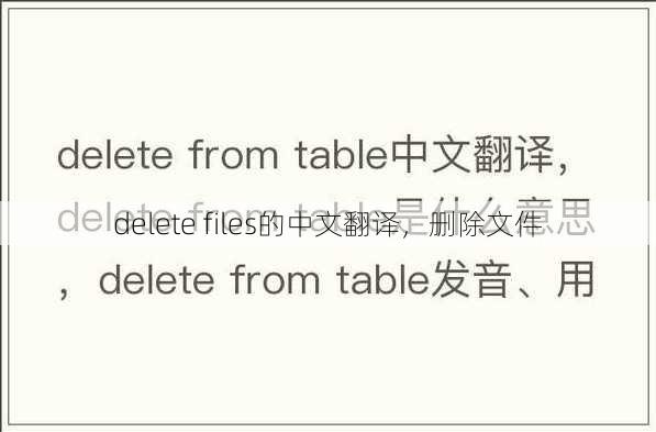 delete files的中文翻译