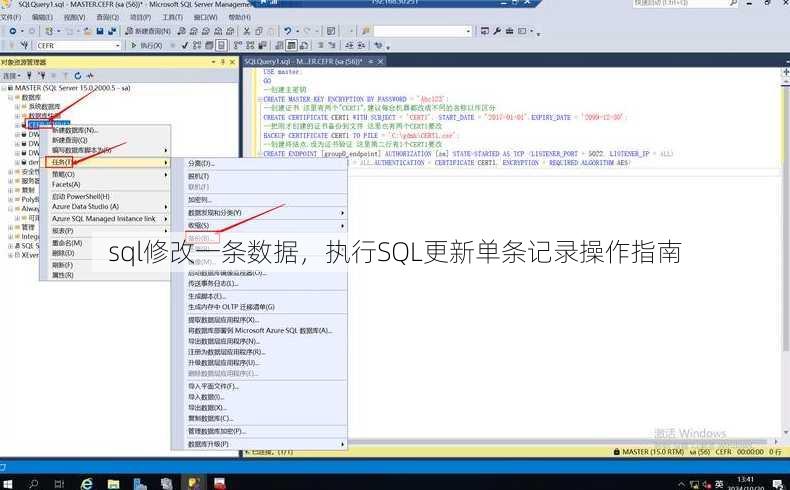 sql修改一条数据