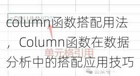 column函数搭配用法