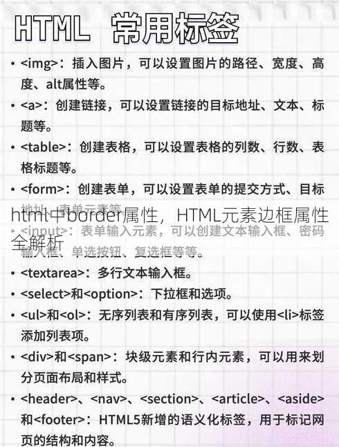 html中border属性