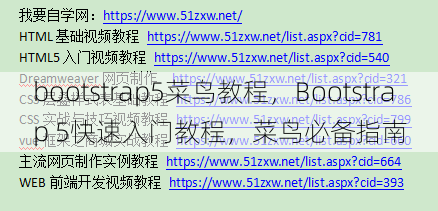 bootstrap5菜鸟教程