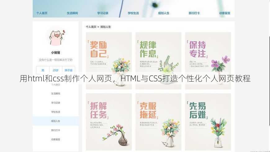 用html和css制作个人网页