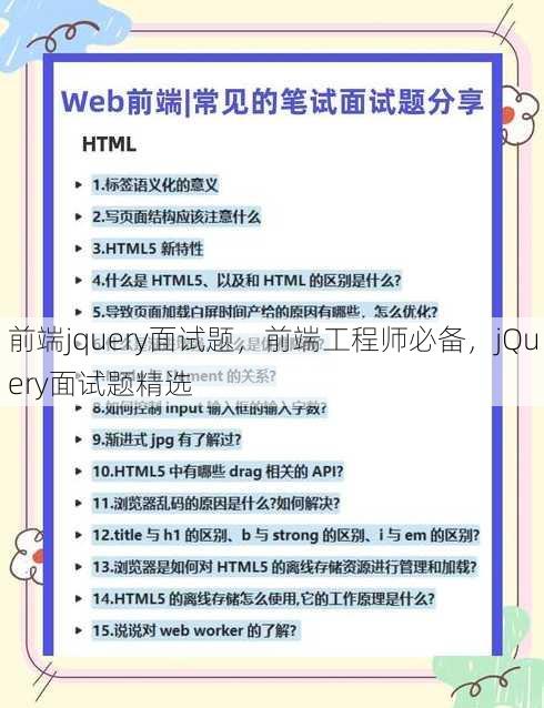 前端jquery面试题