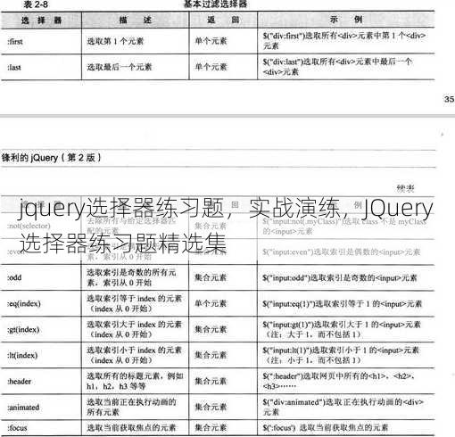jquery选择器练习题