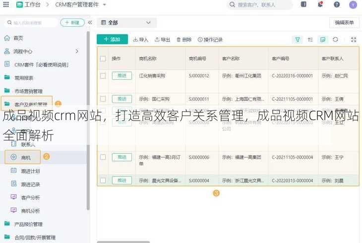 成品视频crm网站
