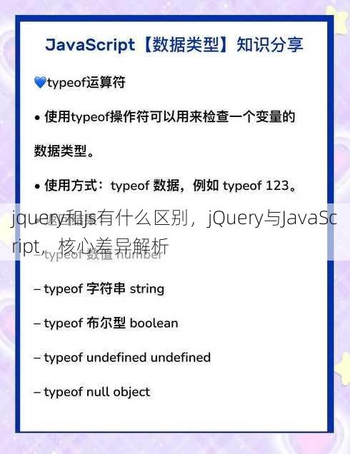 jquery和js有什么区别
