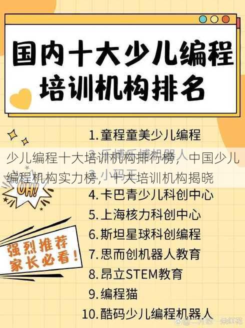 少儿编程十大培训机构排行榜