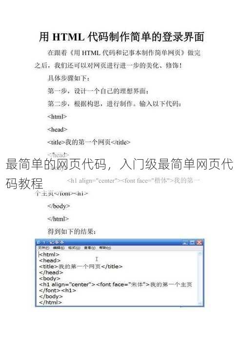 最简单的网页代码