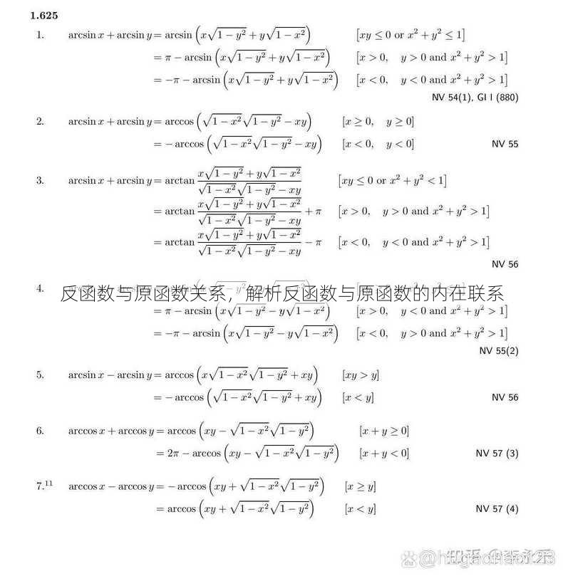 反函数与原函数关系