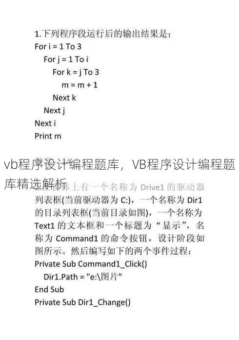 vb程序设计编程题库
