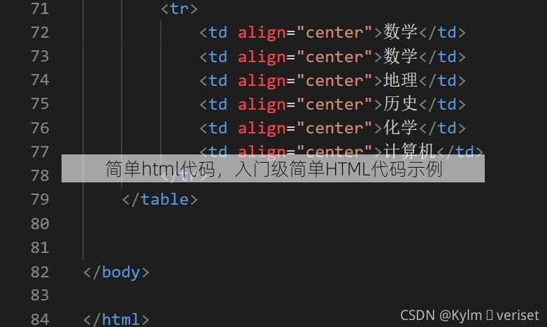 简单html代码