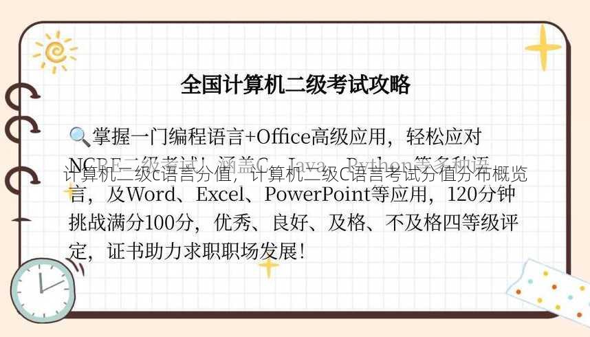计算机二级c语言分值