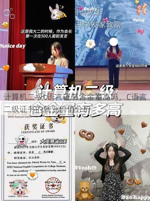 计算机二级c语言证书含金量高吗
