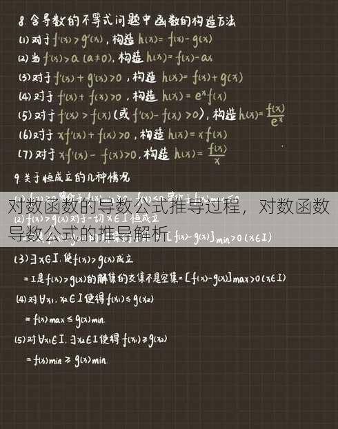 对数函数的导数公式推导过程