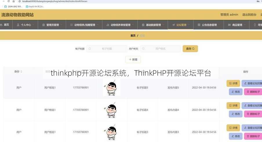 thinkphp开源论坛系统