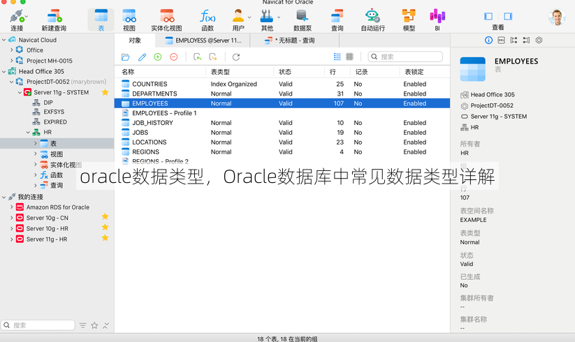 oracle数据类型
