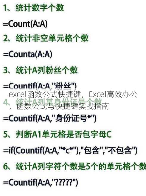 excel函数公式快捷键