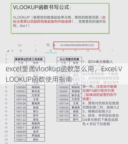 excel里面vlookup函数怎么用