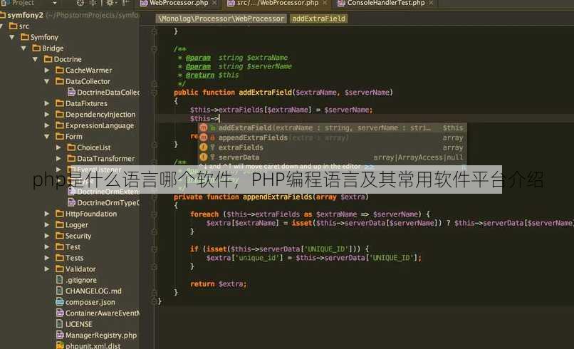 php是什么语言哪个软件