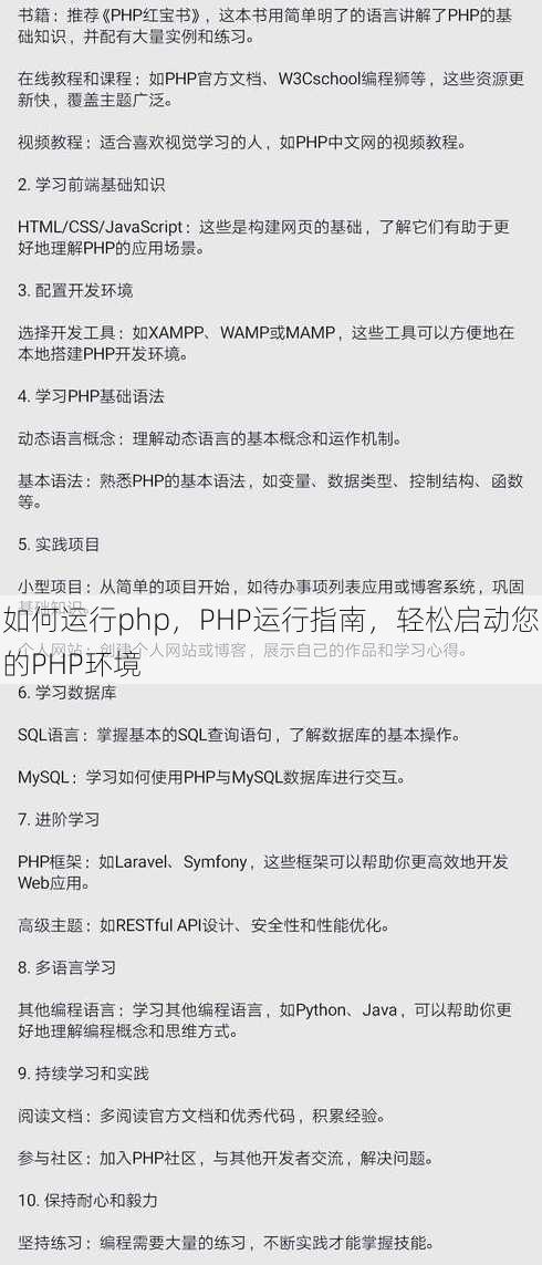 如何运行php