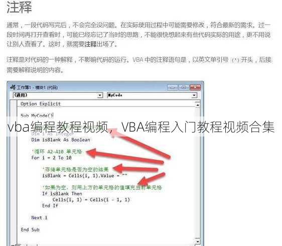 vba编程教程视频