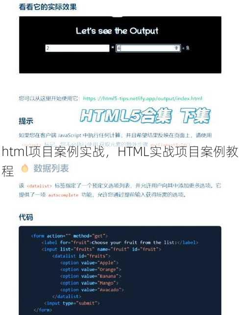 html项目案例实战
