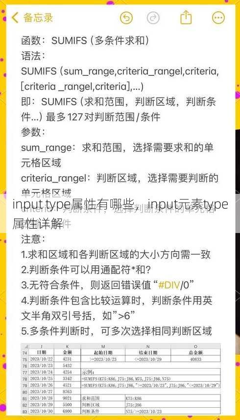 input type属性有哪些