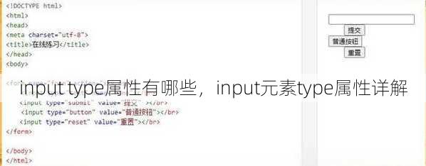 input type属性有哪些