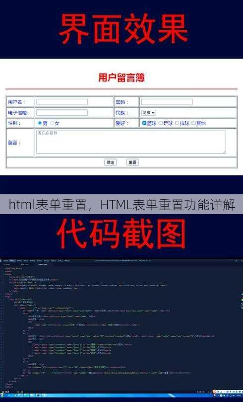 html表单重置