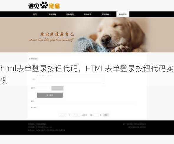 html表单登录按钮代码