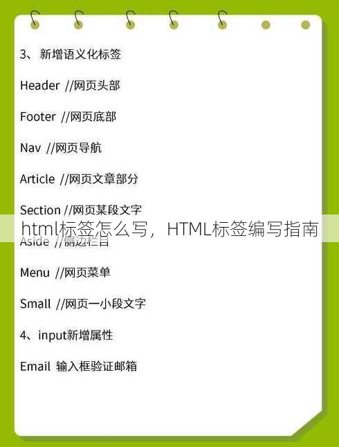 html标签怎么写