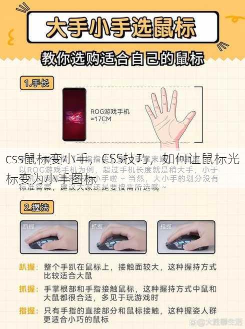 css鼠标变小手