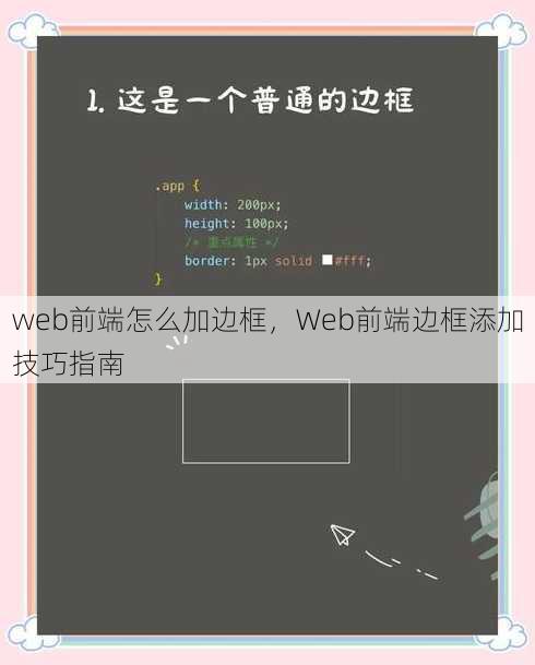 web前端怎么加边框