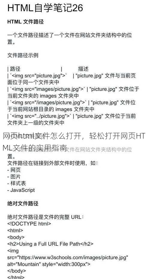 网页html文件怎么打开