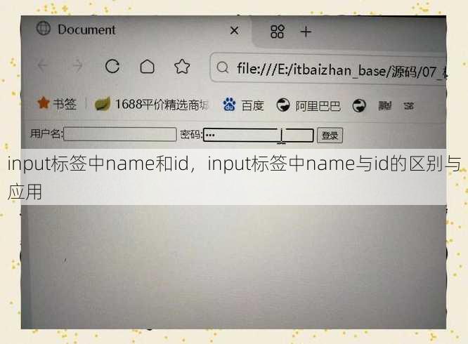 input标签中name和id