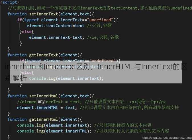 innerhtml和innertext区别