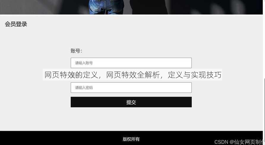 网页特效的定义