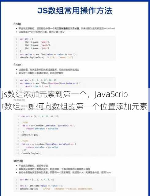 js数组添加元素到第一个